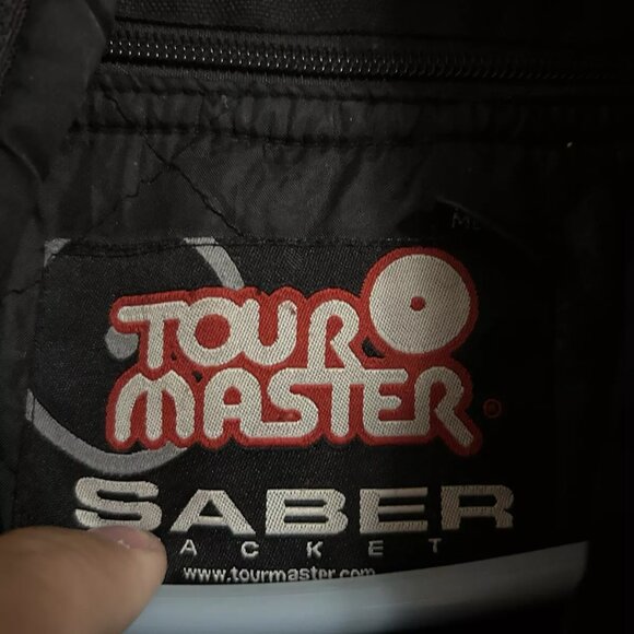 Tour Master Saber Jacket Mens 42 Blue Color Block Armored Motorcycle Biker EUC - Picture 3 of 3